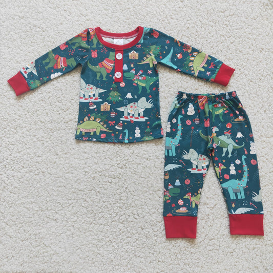 Baby boys dinosaur pajama set