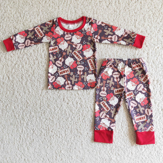 Baby boys howdy Christmas pajama set