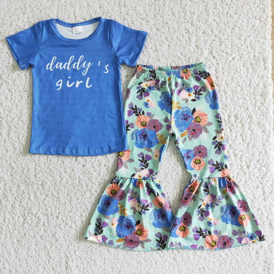 Daddys girls summer bell bottom pants set