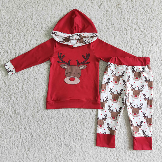 baby boys Christmas hoodie set