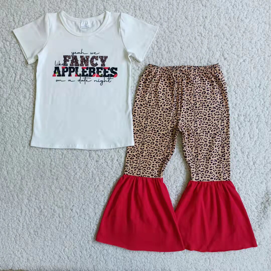baby girls  fancy letter print short sleeve clothing