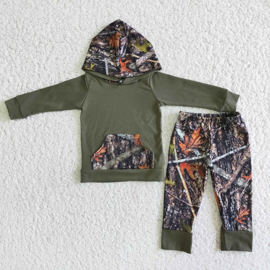 baby boys camo hoodie set