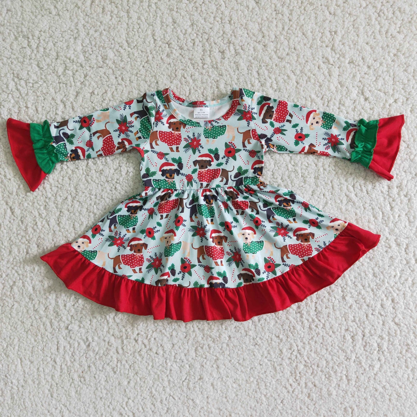 Baby girls long sleeve Christmas dress