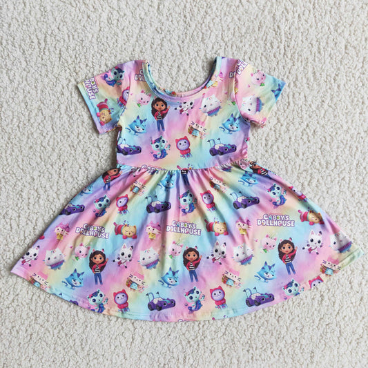 Baby girls lavender cartoon dress