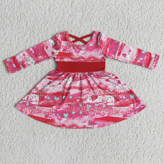 Baby girls long  sleeve Valentines day  dress