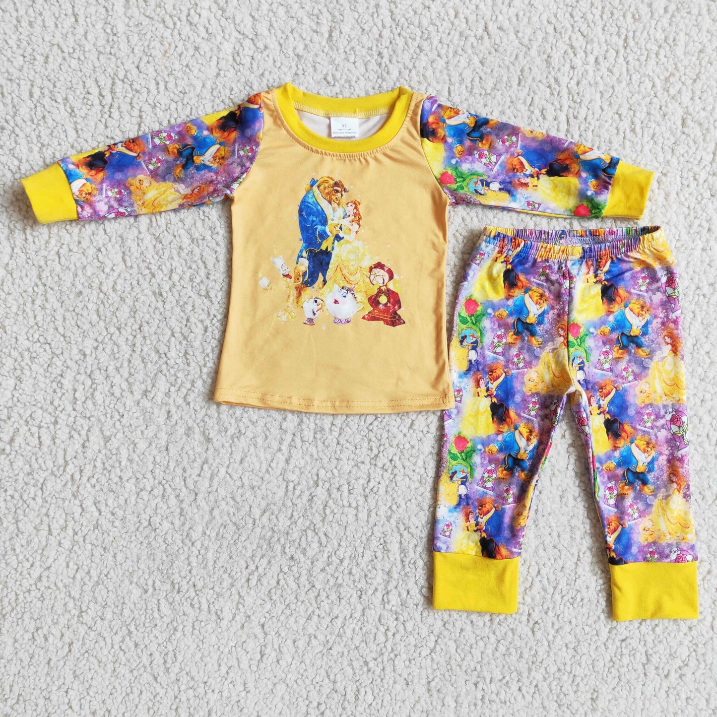 Baby girls princess pajama set