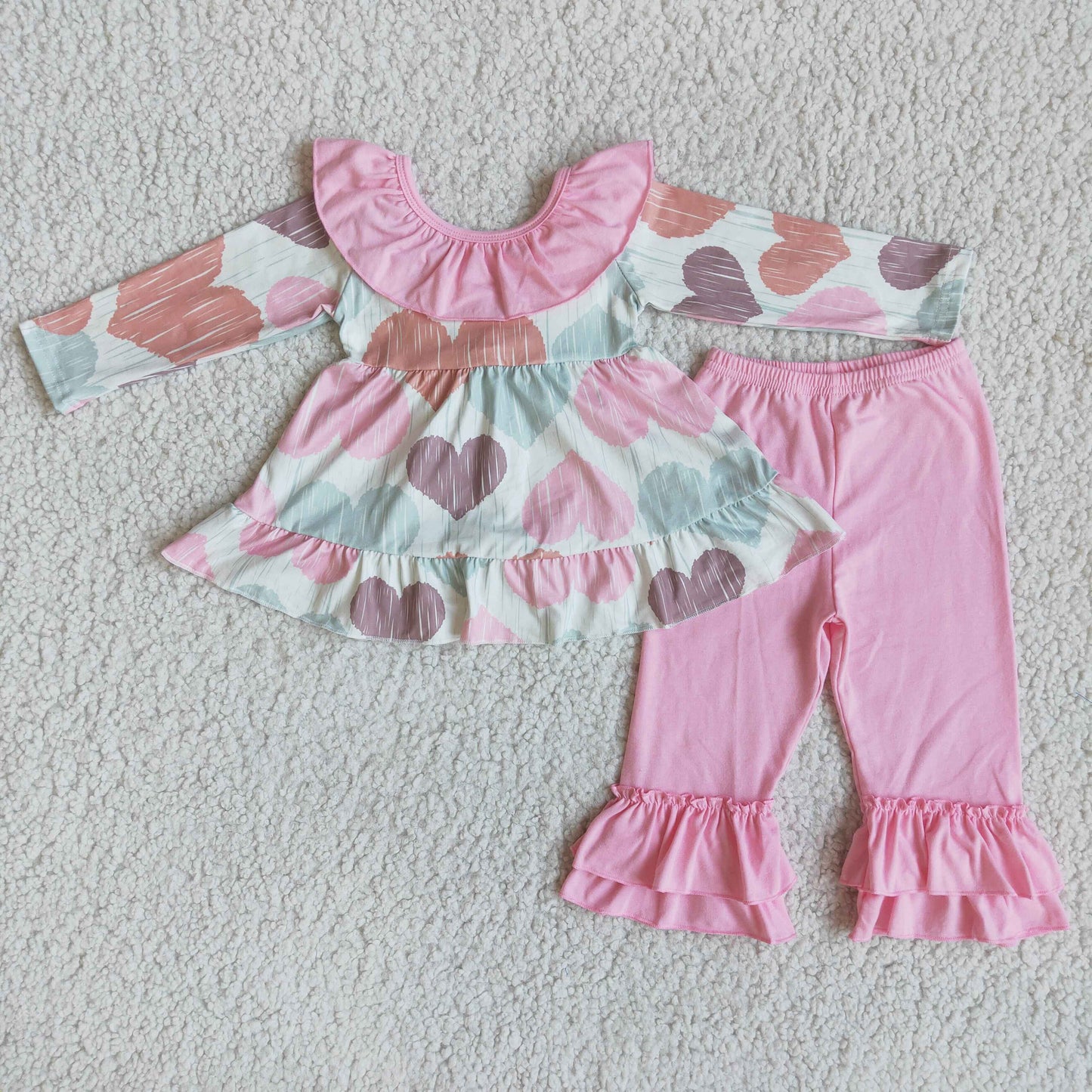 Baby girls big bow Valentines day  outfit