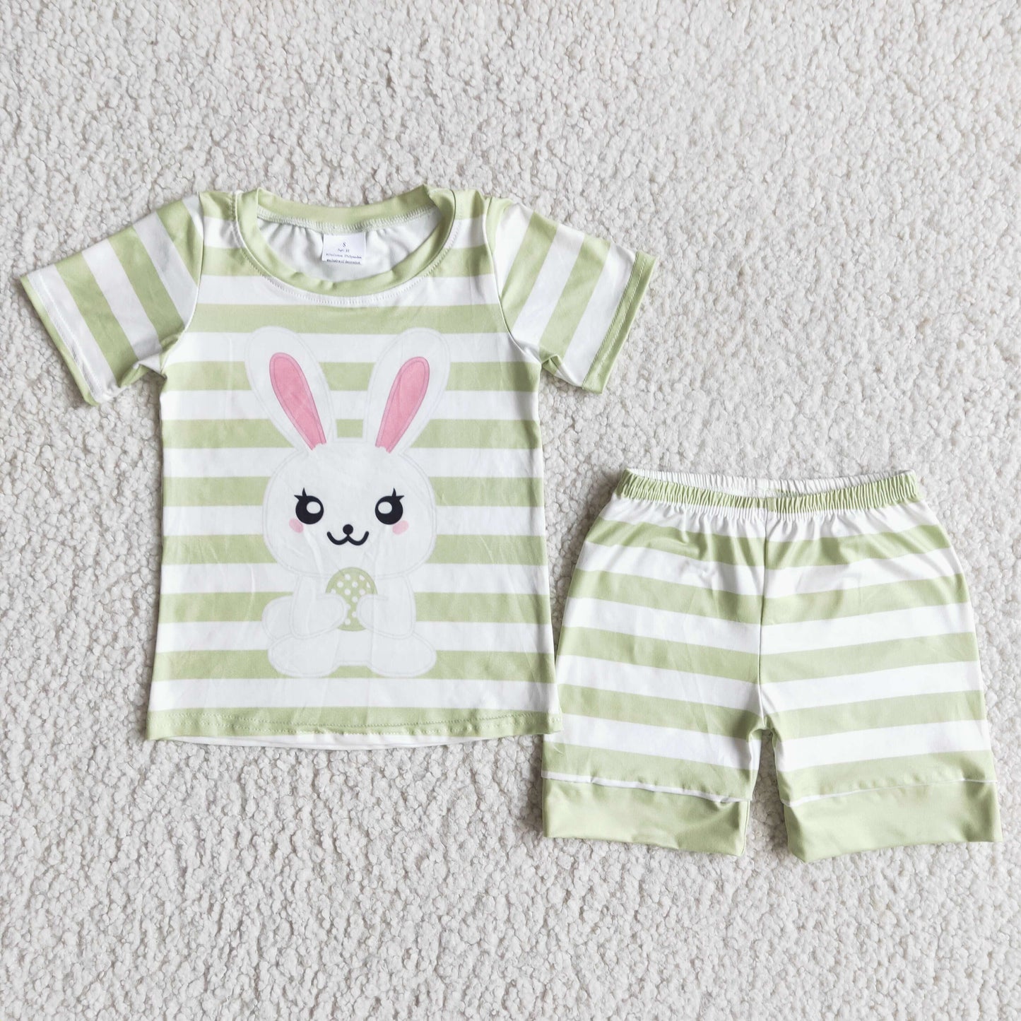 boys rabbit short set pajama set