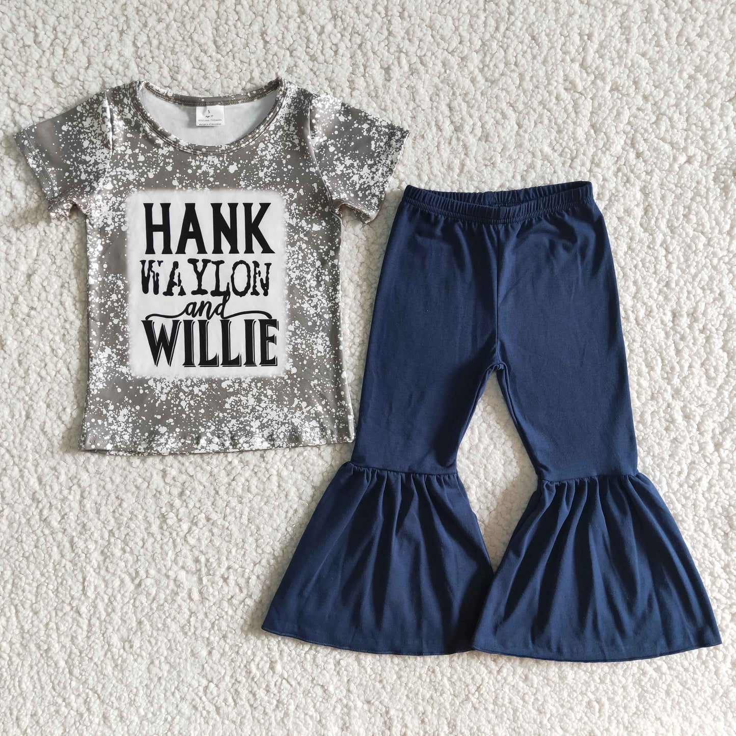 Hank letter summer bell bottom pants set