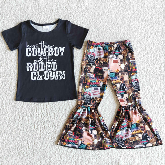 Cowboy rodeo clown summer bell pants outfit