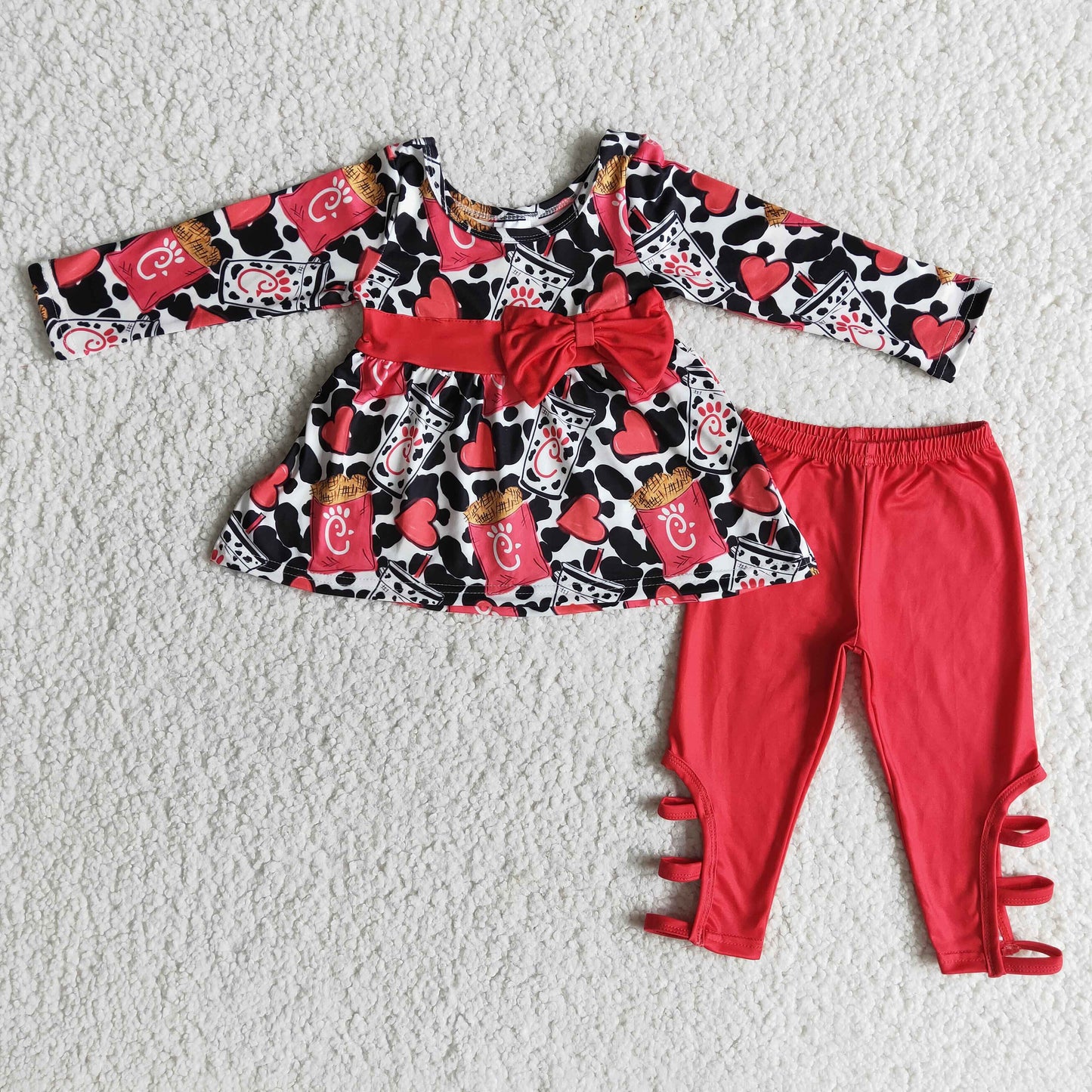 baby girls Valentines day outfit