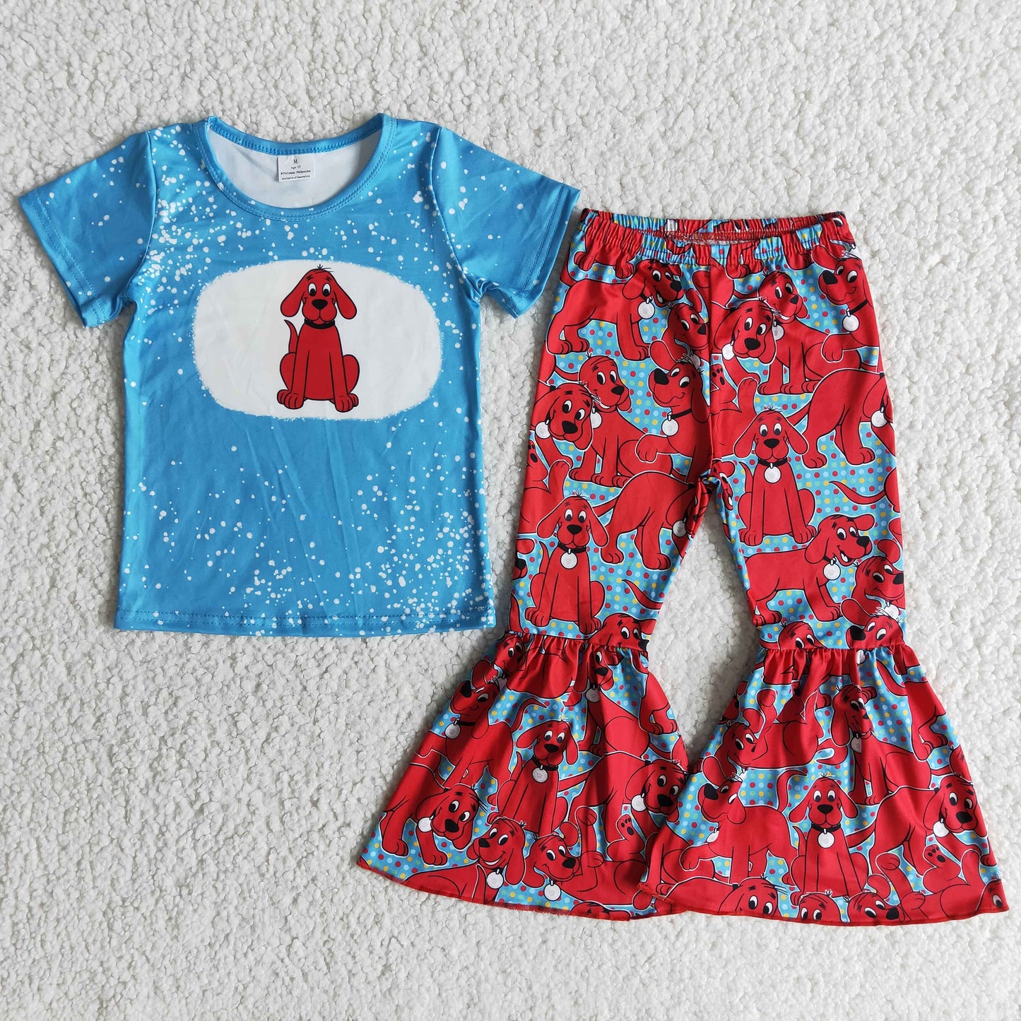 baby girls red cartoon outfit