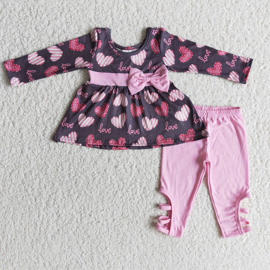 baby girls long sleeve Valentines day outfit