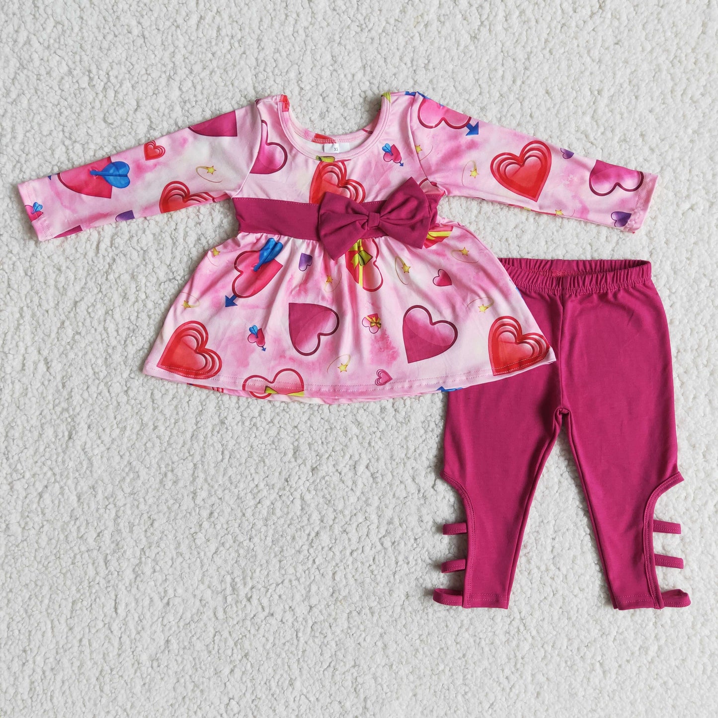 baby girls Valentines day outfit