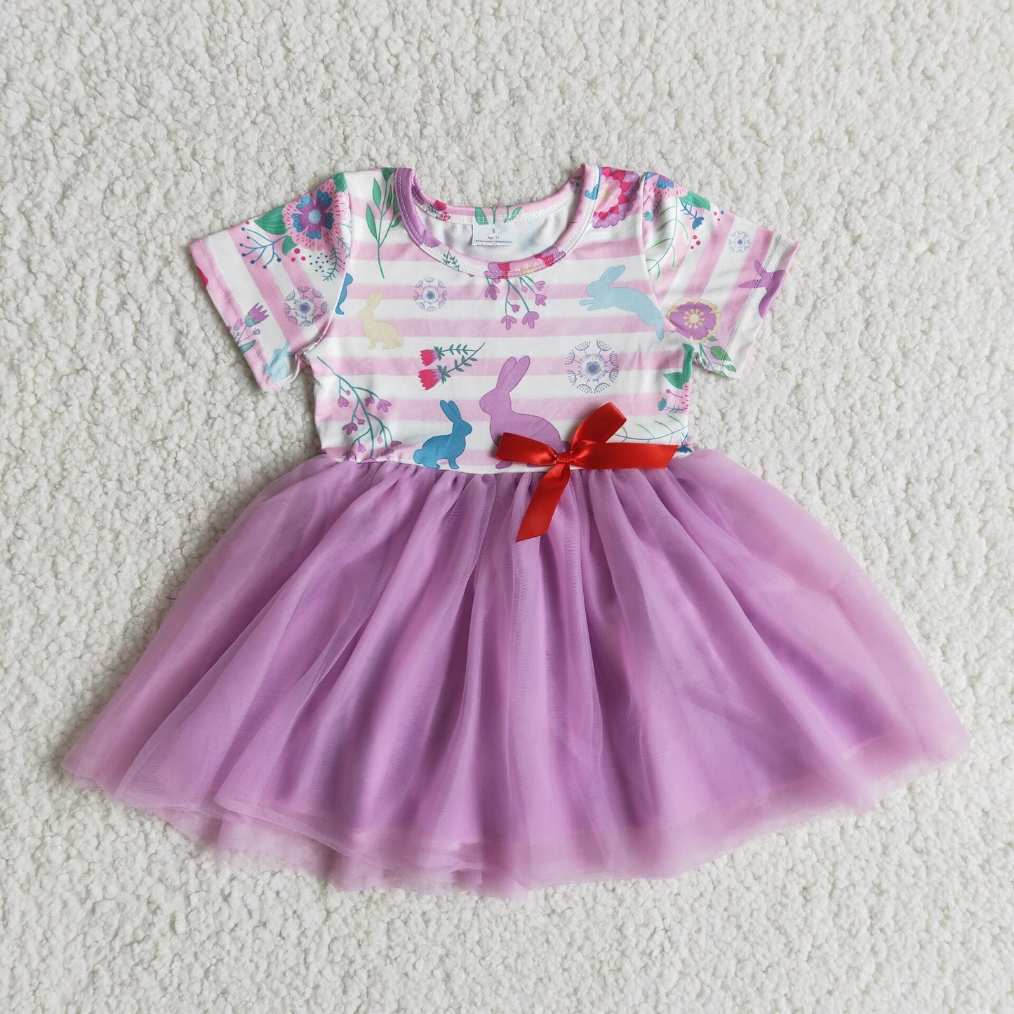 girls Easter Lavender tulle dress