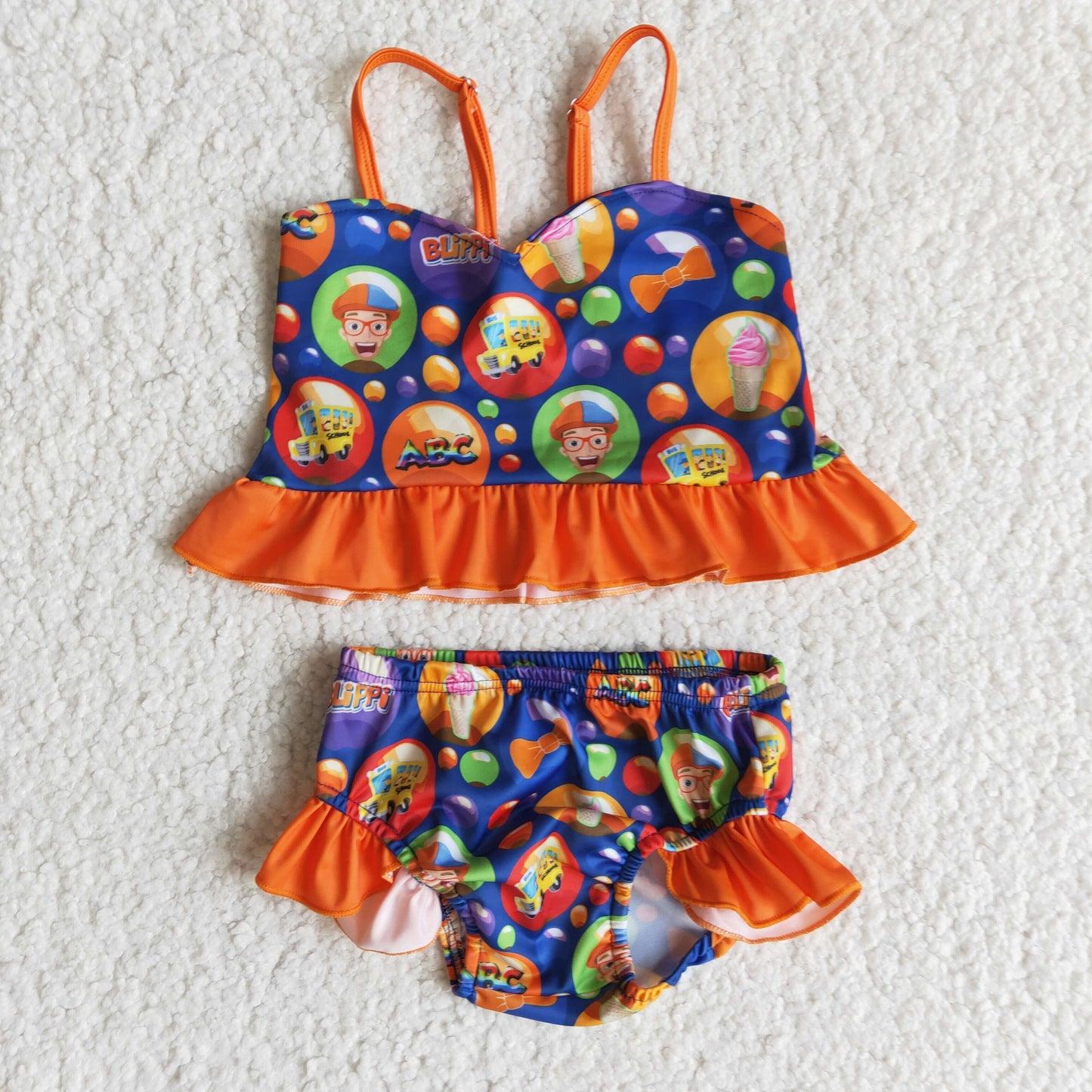 Baby girls cartoon bathing suit