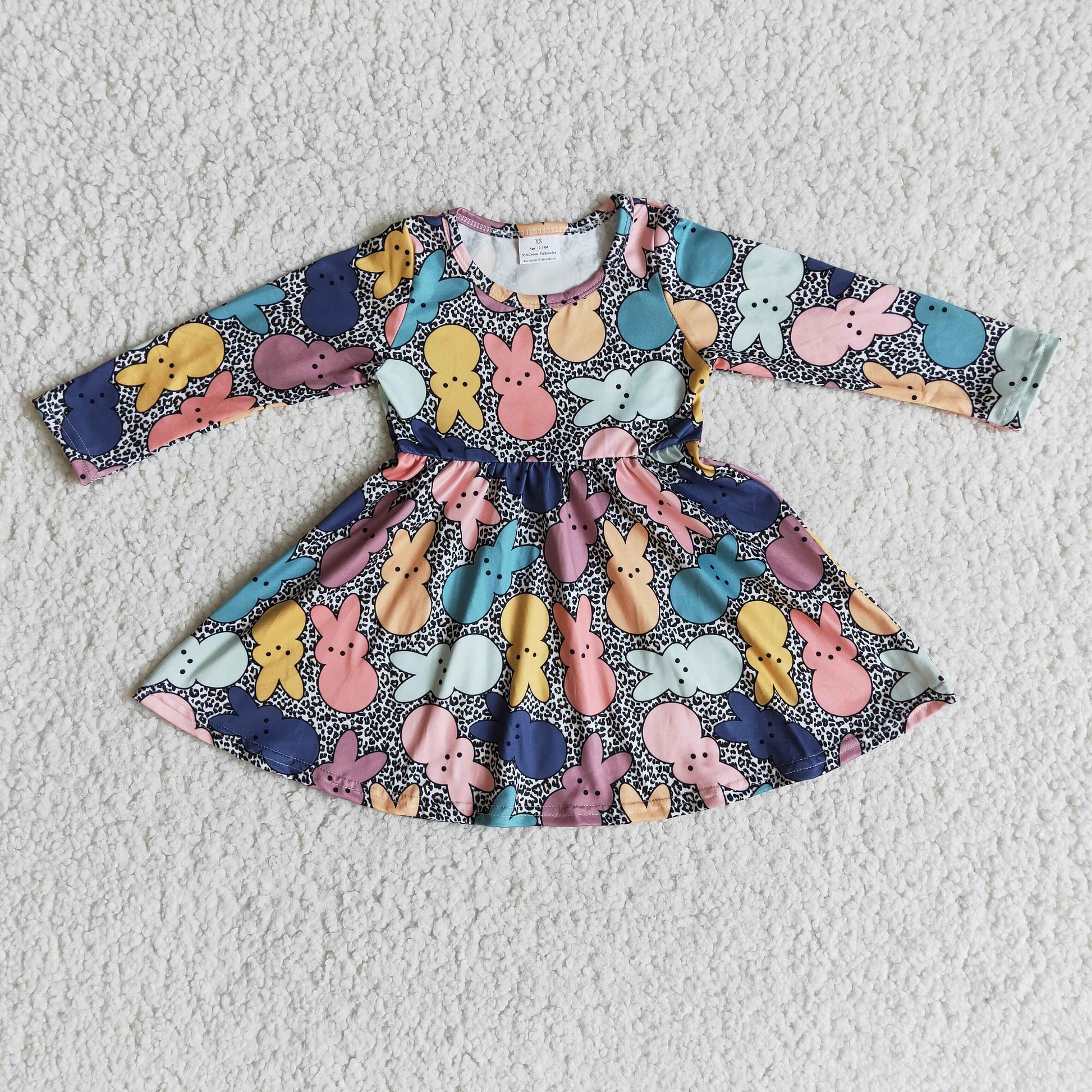 Baby girls long sleeve Easter dress aierwhoesalekidsclothes Baby girls long sleeve Easter dress aierwhoesalekidsclothes