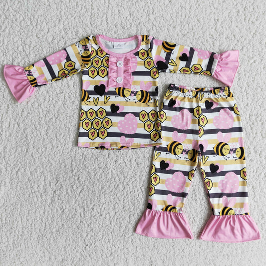 baby girls valentines day pajama set