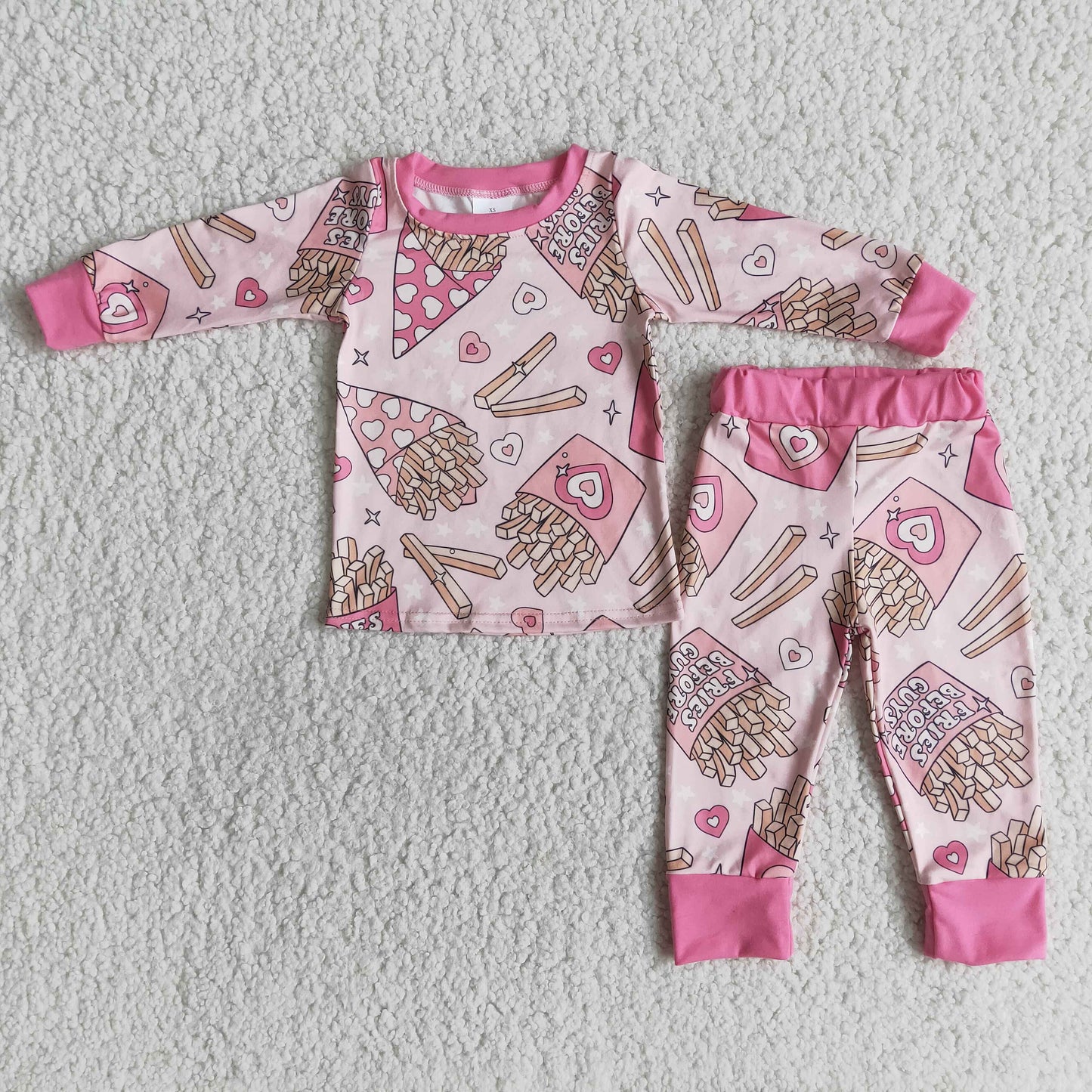 baby girls Valentines day pajama set