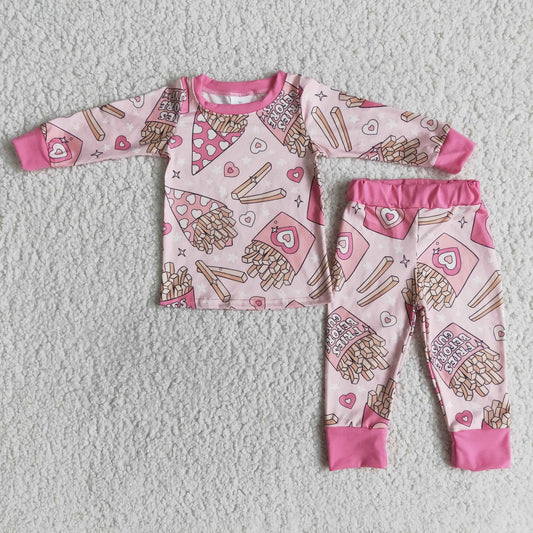 baby girls Valentines day pajama set