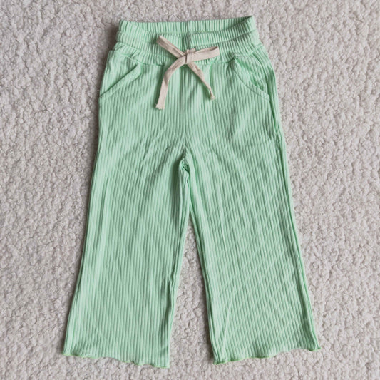 Baby girls lime green  long cotton pants