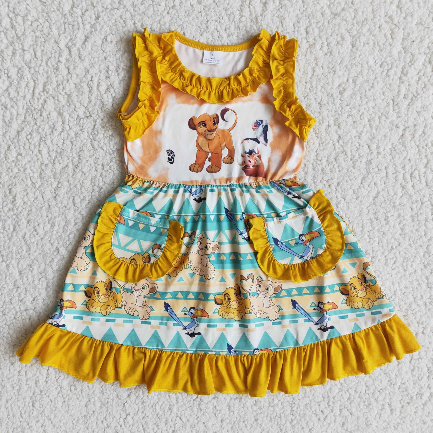 Baby girls lion design summer dress