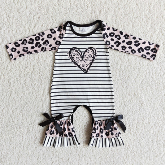 baby girls  long sleeve Valentines day romper