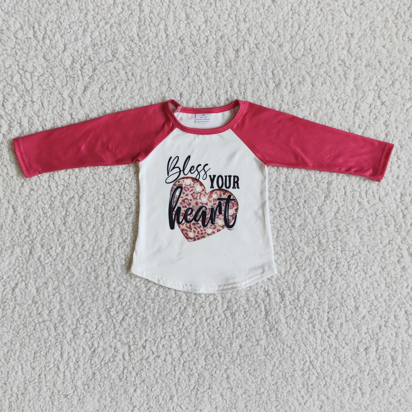 baby girls long sleeve Valentines day top