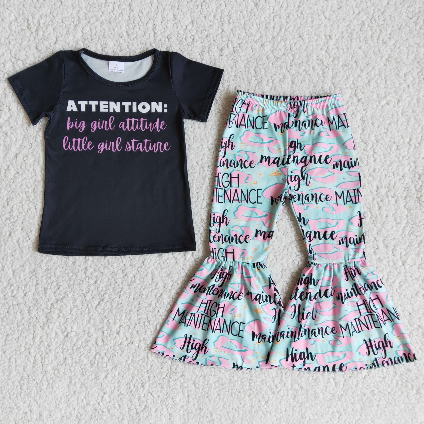 Big girl attitude little girl stature summer outfit