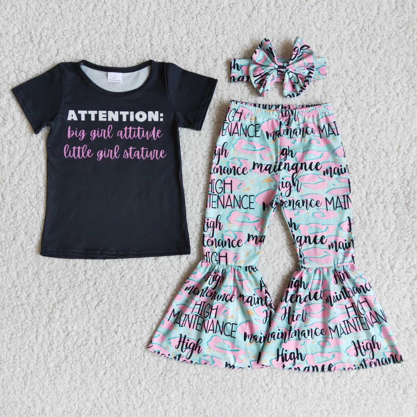 Big girl attitude little girl stature summer outfit