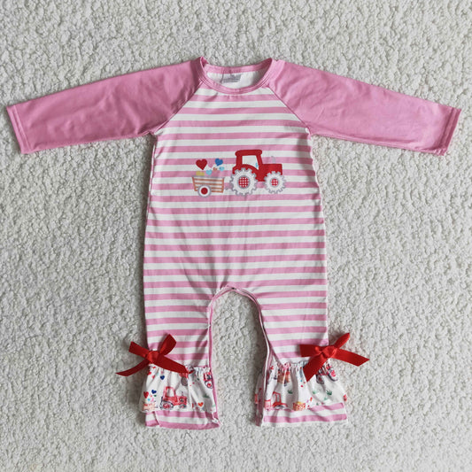 baby girls  long sleeve Valentines day romper