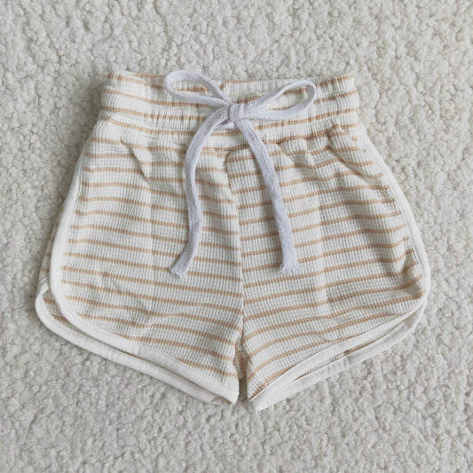 baby girls khaki stripes summer shorts B0-13
