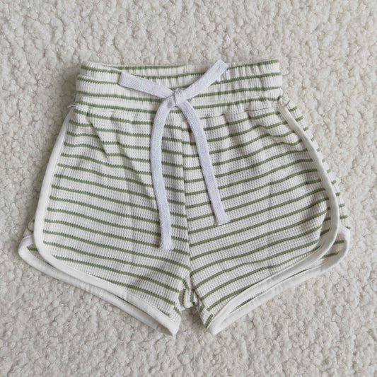 baby girls green stripes summer shorts  B0-5