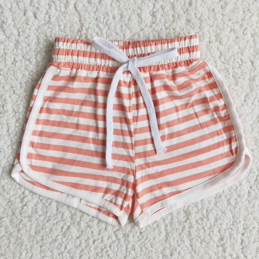 baby girls pink stripes summer shorts B4-28
