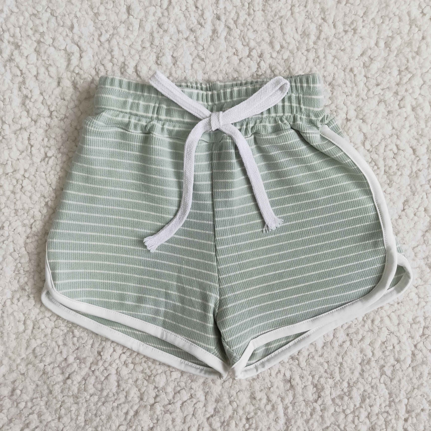 baby girls blue color stripes summer shorts  B0-17