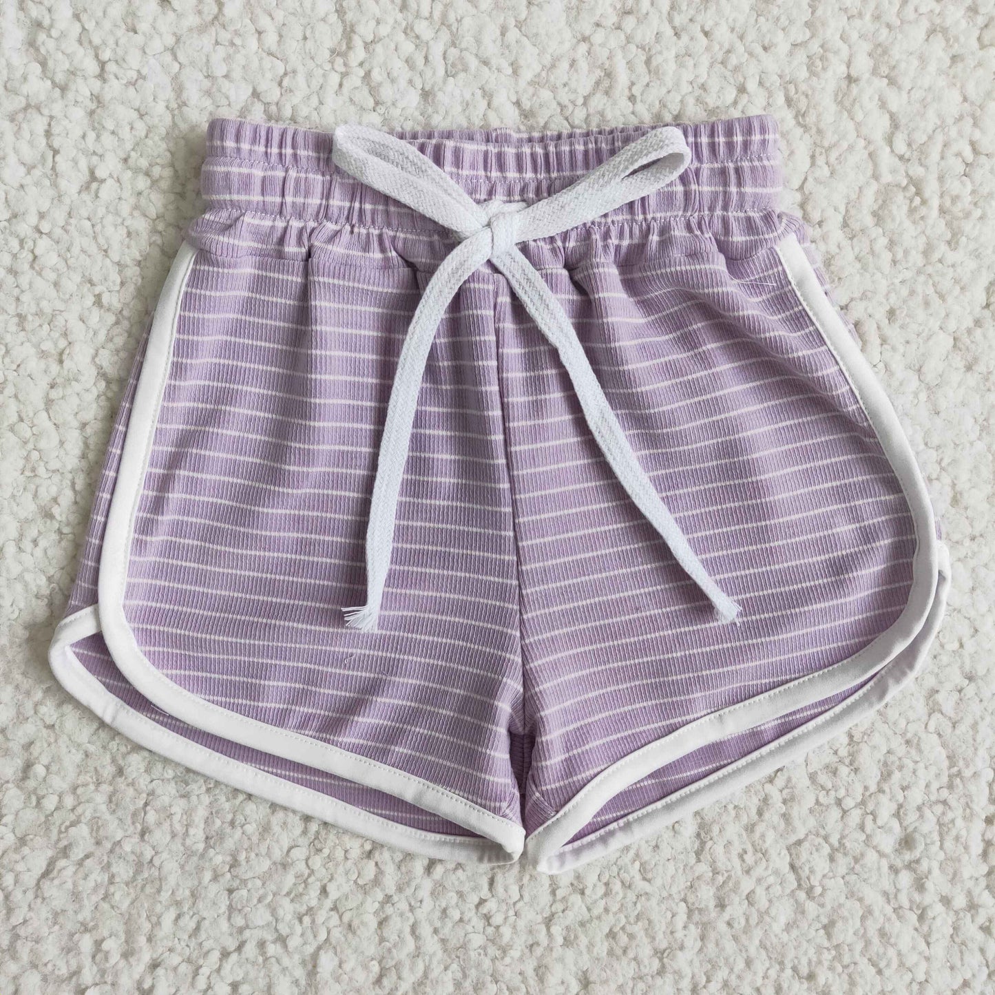 baby girls lavender color stripes summer shorts  B0-10