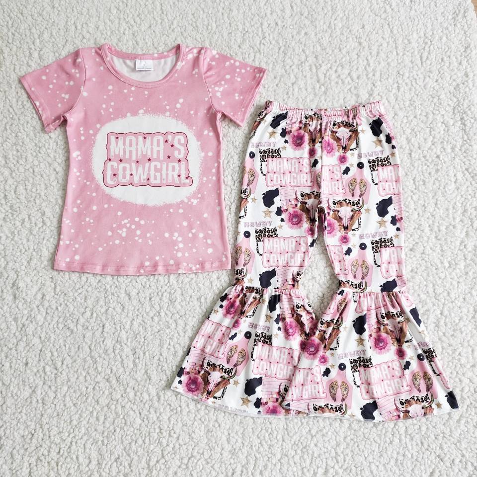 Mama girl summer bell bottom pants outfit