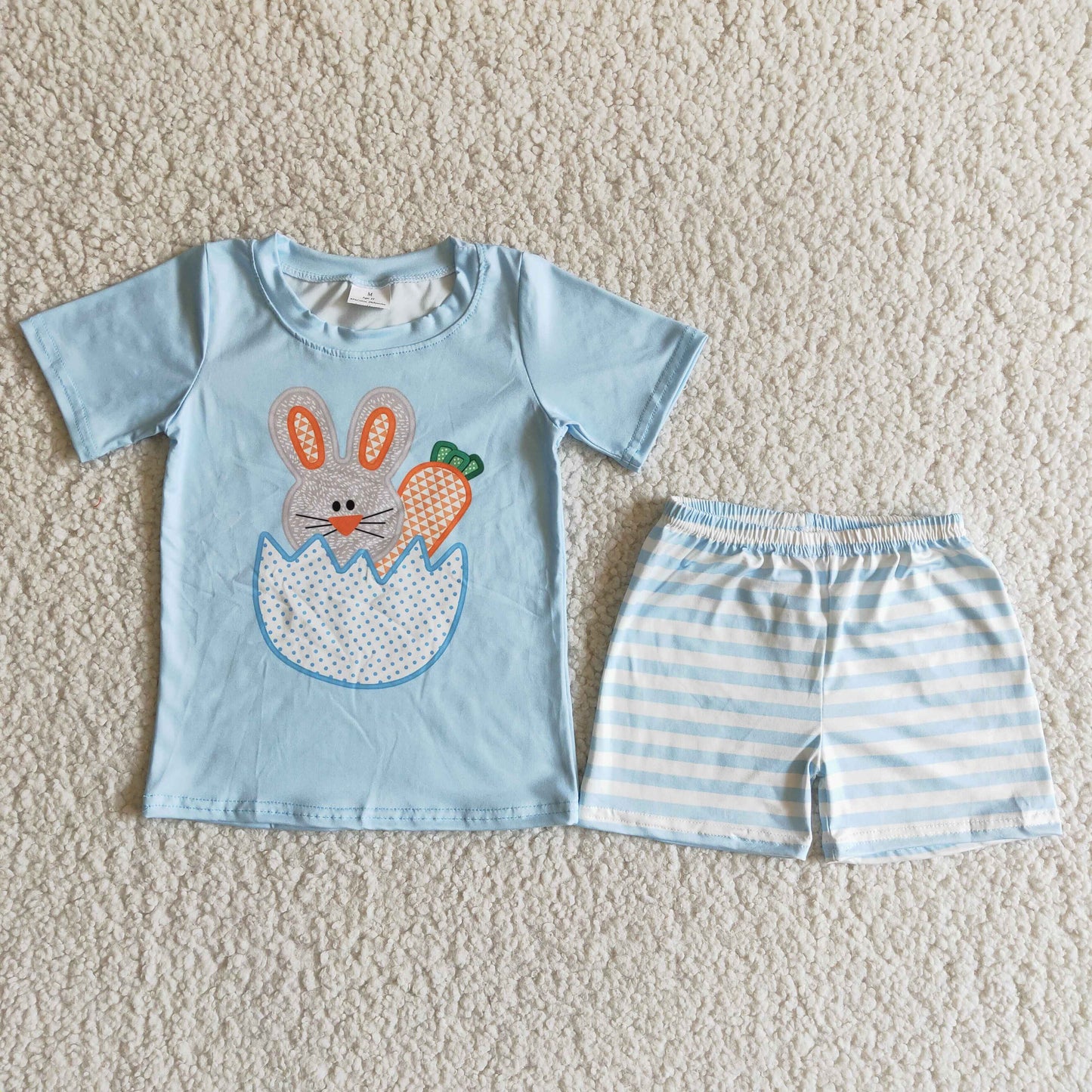 Baby boy Easter day short sleeve outfit B11-25