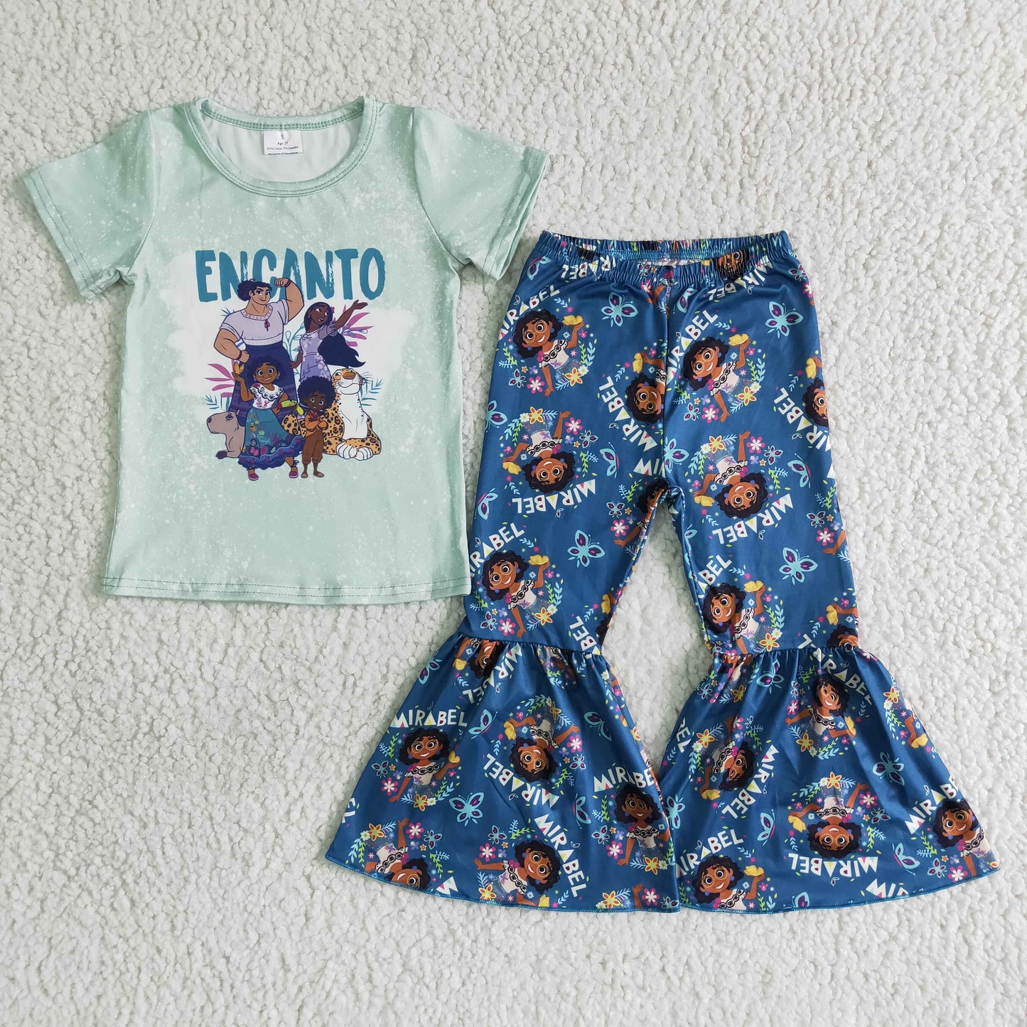 Baby girls Enco design cartoon outfit kids summer clothing