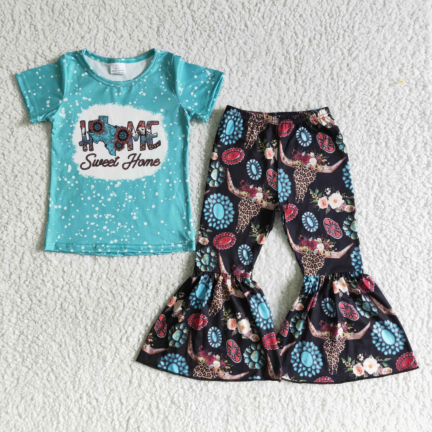 baby girls sweet home summer outfits B17-28