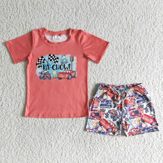 baby boys car style summer short outfit B15-25