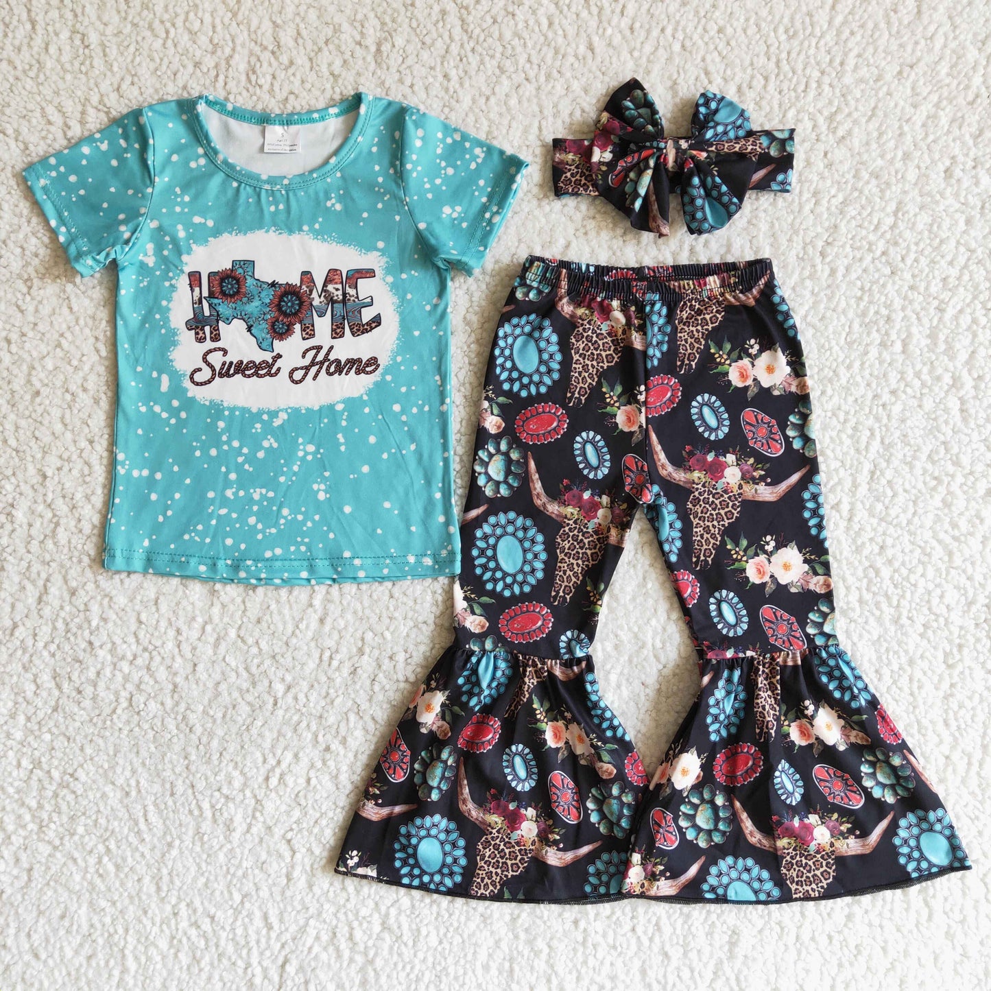 baby girls sweet home summer outfits B17-28