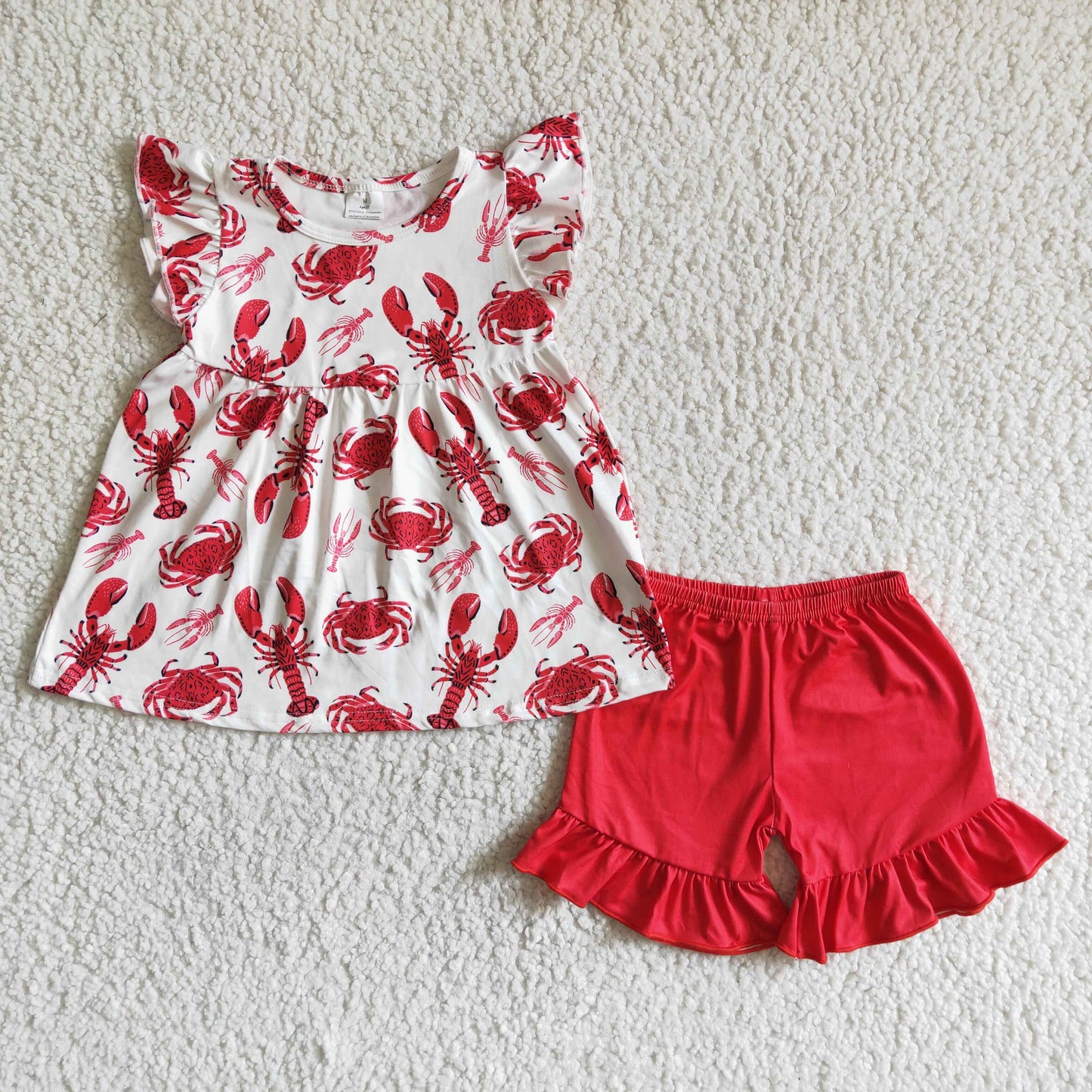 Baby girls Crawfish 2pcs summer short outfit C0-27