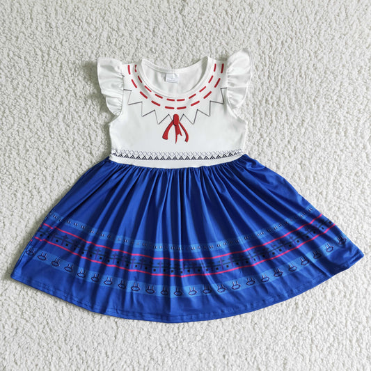Baby girls design flutter sleeve dress