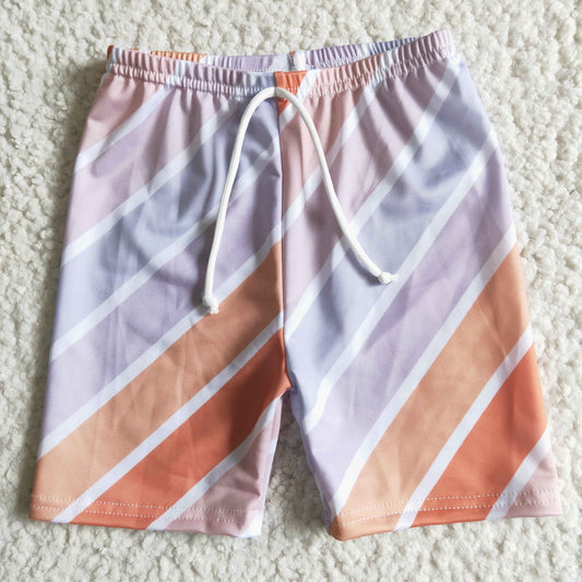 New arrival Boys stripes print summer swim trunks SS0006