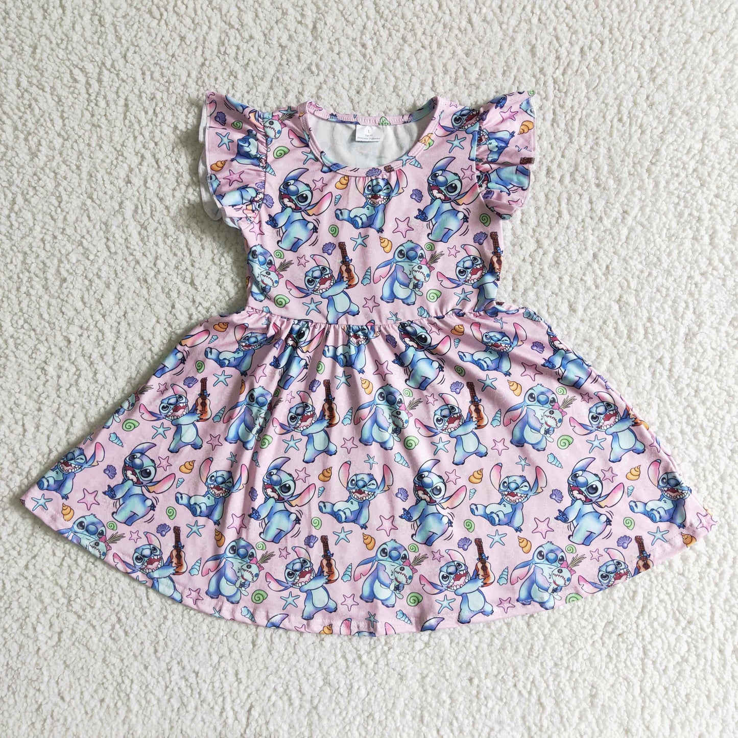 Baby girls short sleeve cartoon dress GSD0012