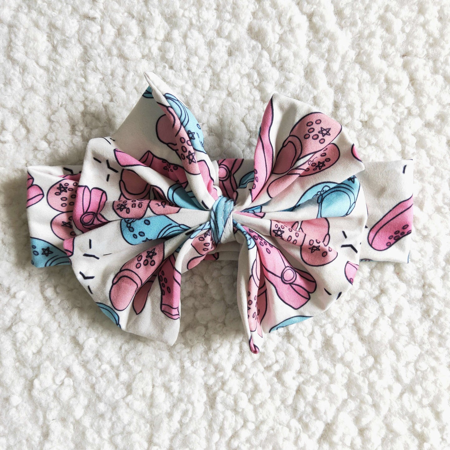 Baby girls letter print top summer bummie set with headband GBO0003