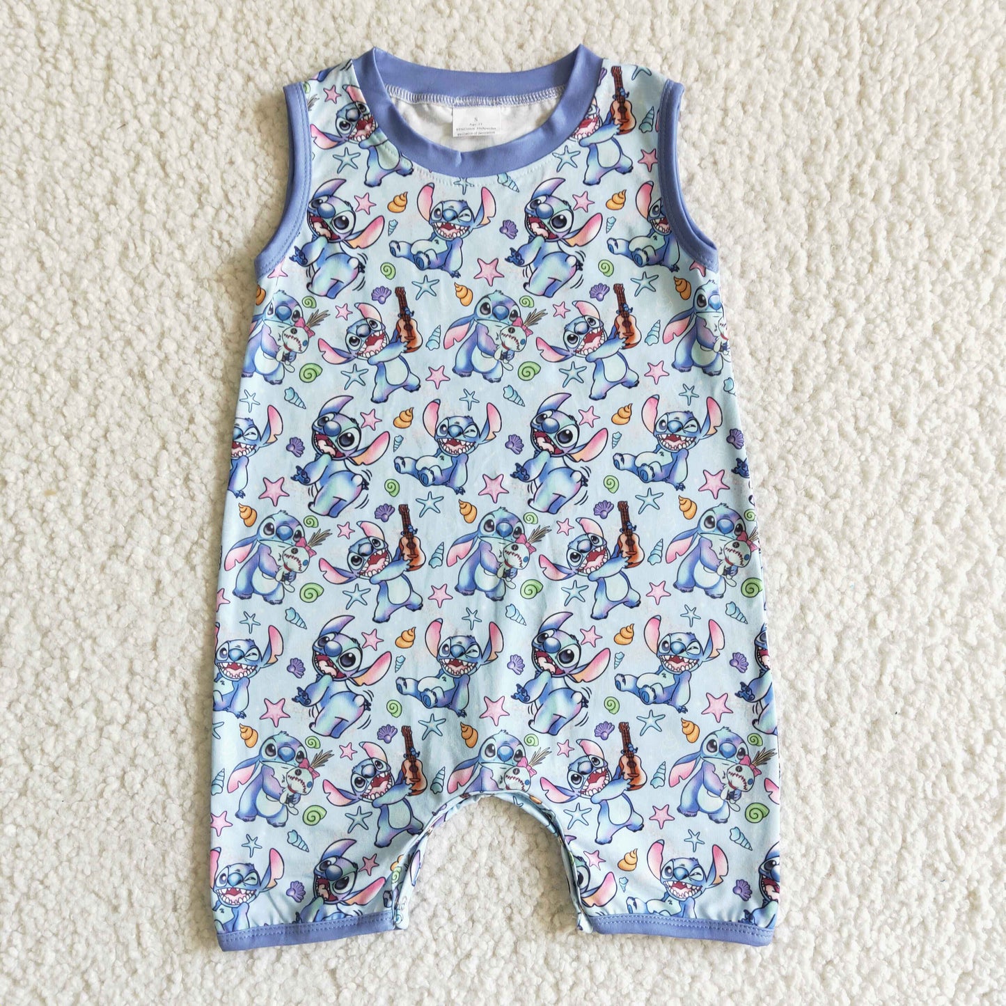 Boys cartoon print summer romper