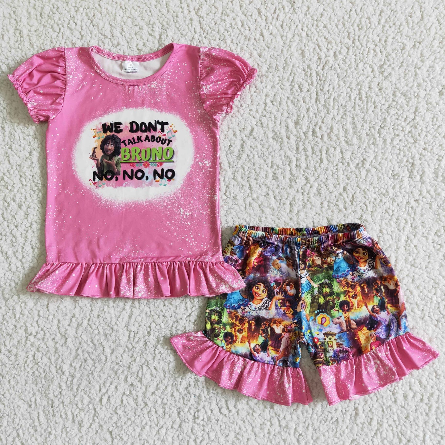 Kids  design summer short sleeeve outfit GSSO0006