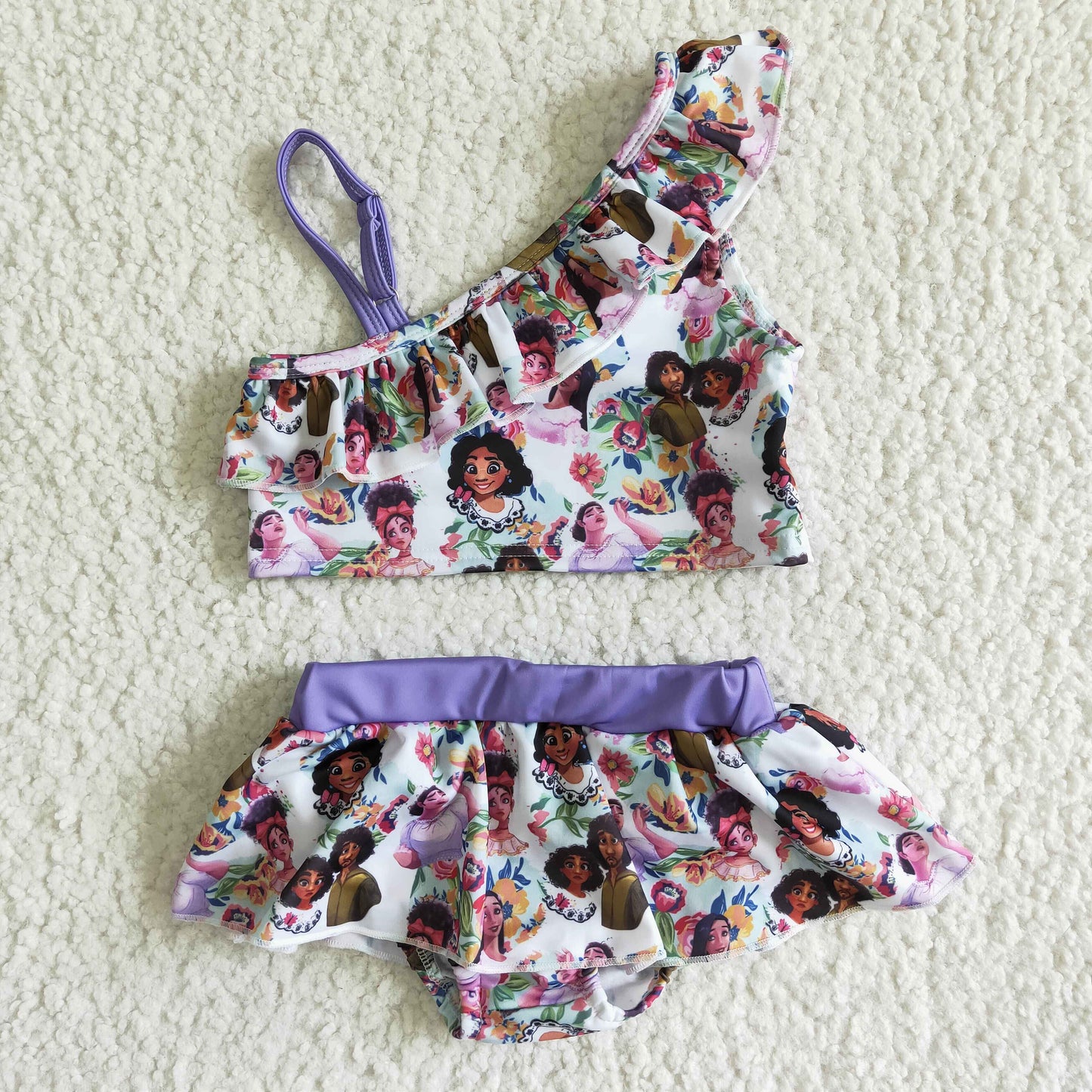 Baby girls  design 2pcs summer bathing suit